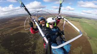 Andrea's first tandem paramotor flight