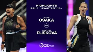 Naomi Osaka vs. Karolina Pliskova | 2024 Doha Quarterfinal | WTA Match Highlights