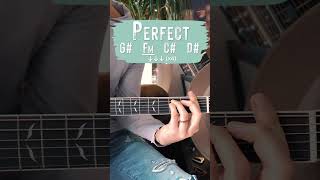 Perfect Ed Sheeran Guitar Lesson (No Capo) // Perfect Guitar Tutorial #Shorts