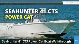 2023 SeaHunter 41 CTS Power Catamaran Center Console Walkthrough