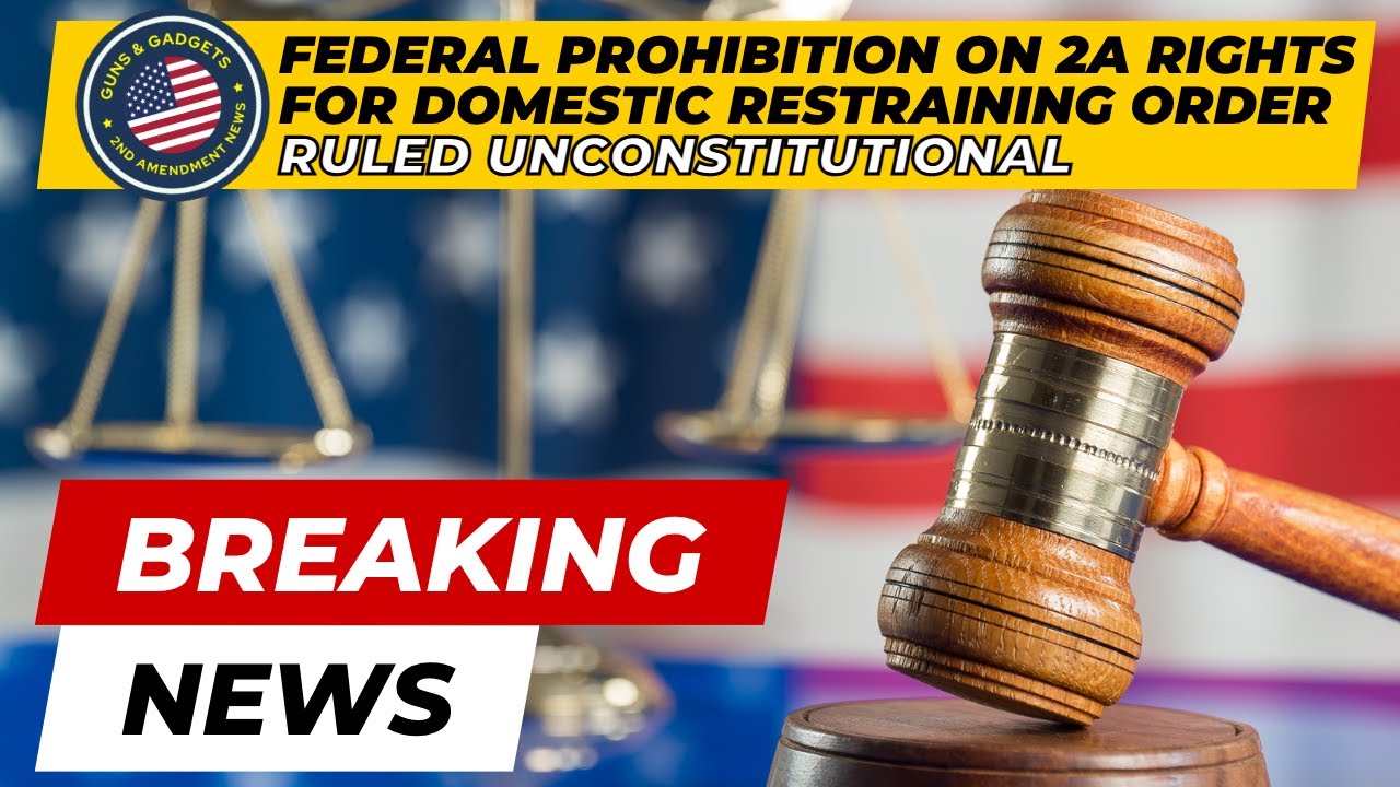 BREAKING NEWS: Federal Prohibition On 2A Rights For Domestic ...