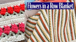 Crochet Flowers in a Row Blanket