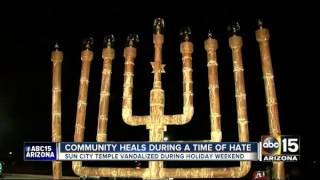 Community Comes Together After Menorah Hate Crime in Arizona