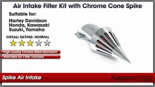 Air Intake Breather Kit - High Quality Chrome Billet Aluminum Cone Spike