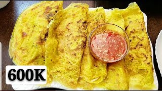 BÁNH XÈO CÔ HÀMOP 600K NO BAO BỤNG - MAKING Vietnamese Pancake