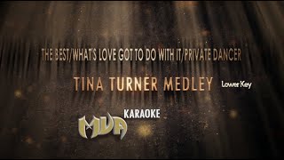 Tina Turner Medley-The Best/Whats love/Private Dancer Lower Key Medley Karaoke
