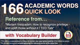 166 Academic Words Quick Look Ref from \