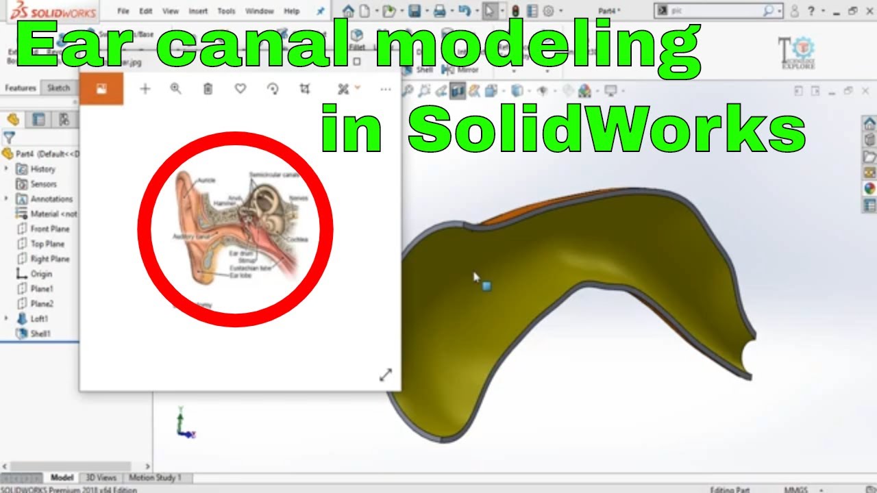 Ear Canal Tutorial In Solidworks Youtube