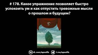 # 178. Какая медитация помогает быстро успокоить ум и отпустить тревожные мысли о прошлом и будущем?