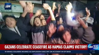 Gazans celebrate ceasefire as Hamas claims victory