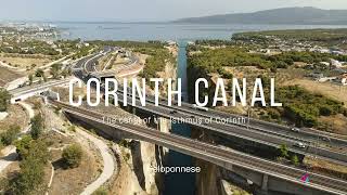 4K Flying Over the Corinth Canal / The canal of the Isthmus of Corinth