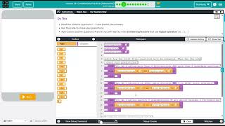 Code.org Computer Science Principles Unit 4: Lesson 14 - Part 1 Conditionals Practice