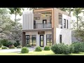 3 BEDROOM - Awesome Small House Design - Elegant and Beautiful Box House Design 6x7 Meters