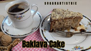 A Perfect Cake for Afternoon Coffee or Tea!!! Easy BAKLAVA CAKE Recipe #baklava#cake #food  #recipe