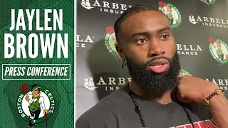 Jaylen Brown reacts to Ime Udoka not getting the Nets job | Celtics vs Pistons