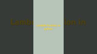 Python Lambda Functions Simplified!#codingshorts #learnprogramming #oopsconcept #pythonoop