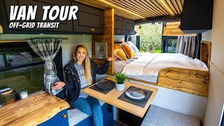 VAN TOUR - y Converted Off Grid Ford Transit with Hidden Shower