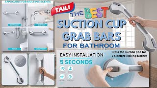 Best Suction Cup Grab Bars for Bathroom: TAILI Shower Grab Bar #fallprevention #homesafety #senior