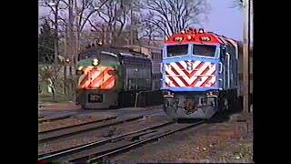 Metra Fairview Ave, 5/4/92. E9s are fading fast.