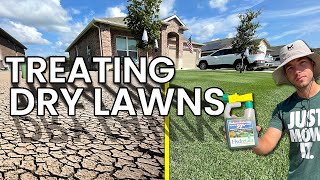 Treating Dry Spots in the Lawn | Hydretain Moisture Manager | Making a Fall Fertilizer Application