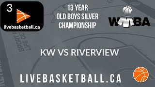 WMBA - 13 Year Old Boys Silver Championship - KW vs Riverview