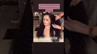 Real show of Luckinhair Curly Glueless 13X6 Undetectable HD Lace Frontal Wig