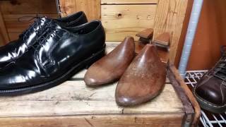 Florsheimフローシャイム1976年プレーントゥPlain ToeビンテージVINTAGE革靴なら古着屋ガレージセール千葉県津田沼で26年中古ユーズトレザーシューズ手入れケア用品M.モゥブレイ正