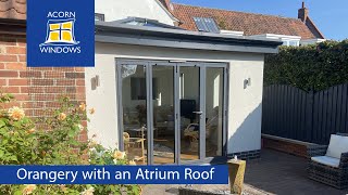 Orangery with an Atrium Roof, in Wysall Nottinghamshire, by Acorn Windows