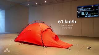 Wind tunnel test - Power Sphaerio 2P | VAUDE