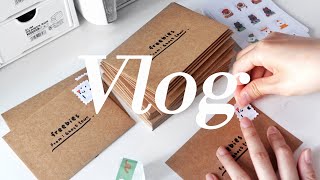 🍄VLOG 34 | Halloween freebies and packaging | Testing Onlinelabel clear label paper | Packing orders