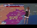 Evening weather update: Excessive heat warning in Houston, possible storms; Atlantic disturbance mon