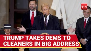 'Disastrous, Lunatic': Trump Takes Dems To Cleans In Blistering Speech After Oath | JD Vance | Watch