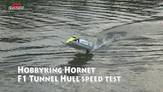 Hornet Formula-1 Tunnel Hull with 540 Outboard Motor R/C Racing Boat at Sengkang Pond