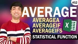 Statistical Function : Average , AverageA , AverageIF , AverageIFS in Excel