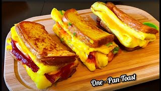 One - Pan Egg Toast Sandwich || 5 minutes Breakfast