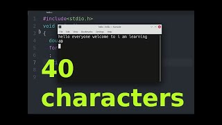 C programming : Count characters from input (For loop)