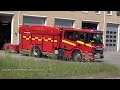 two scania fire trucks responding in södertälje se 6.2023