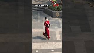 Red 💋🌹 #tiktok #fashion #style #streetstyle #girl #beautiful #elegant #douyin #china #short #trend