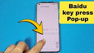 How to turn on key press pop-up for Baidu keyboard on OnePlus 11