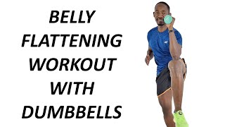 20 Minute BELLY-FLATTENING Standing Abs Workout with Dumbbells