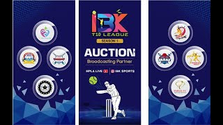 IBK T10 LEAGUE SEASON -1 - PLAYERS AUCTION