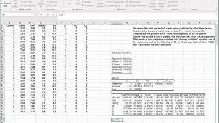 Qualitative and Lagged Variables in Regression using Excel