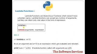 52 Python Lambda Functions in Telugu