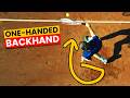 Tennis One-Handed Backhand Technique In Slow Motion - Top View