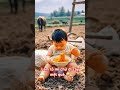 Baby mukbang 🍜| đi cày mệt quá nghỉ tay ăn mì cô chú ạ #shortvideo  #viralvideo