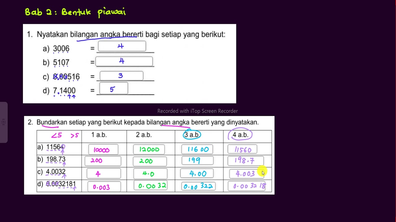 CONTOH SOALAN MATH TING 3 BAB 2 BENTUK PIAWAI - YouTube