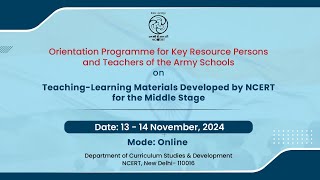 Orientation Programme for Key Resource Persons and Teachers of the Army School