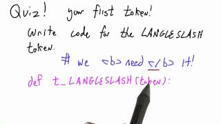 Specifying Tokens Solution - Programming Languages