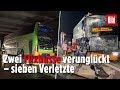 Reisebus fängt Feuer