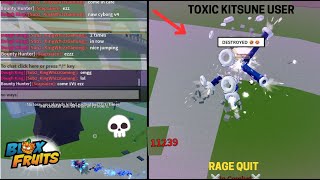 Toxic kitsune user Rage Quits after getting destroyed 😂💀|| (Before update)